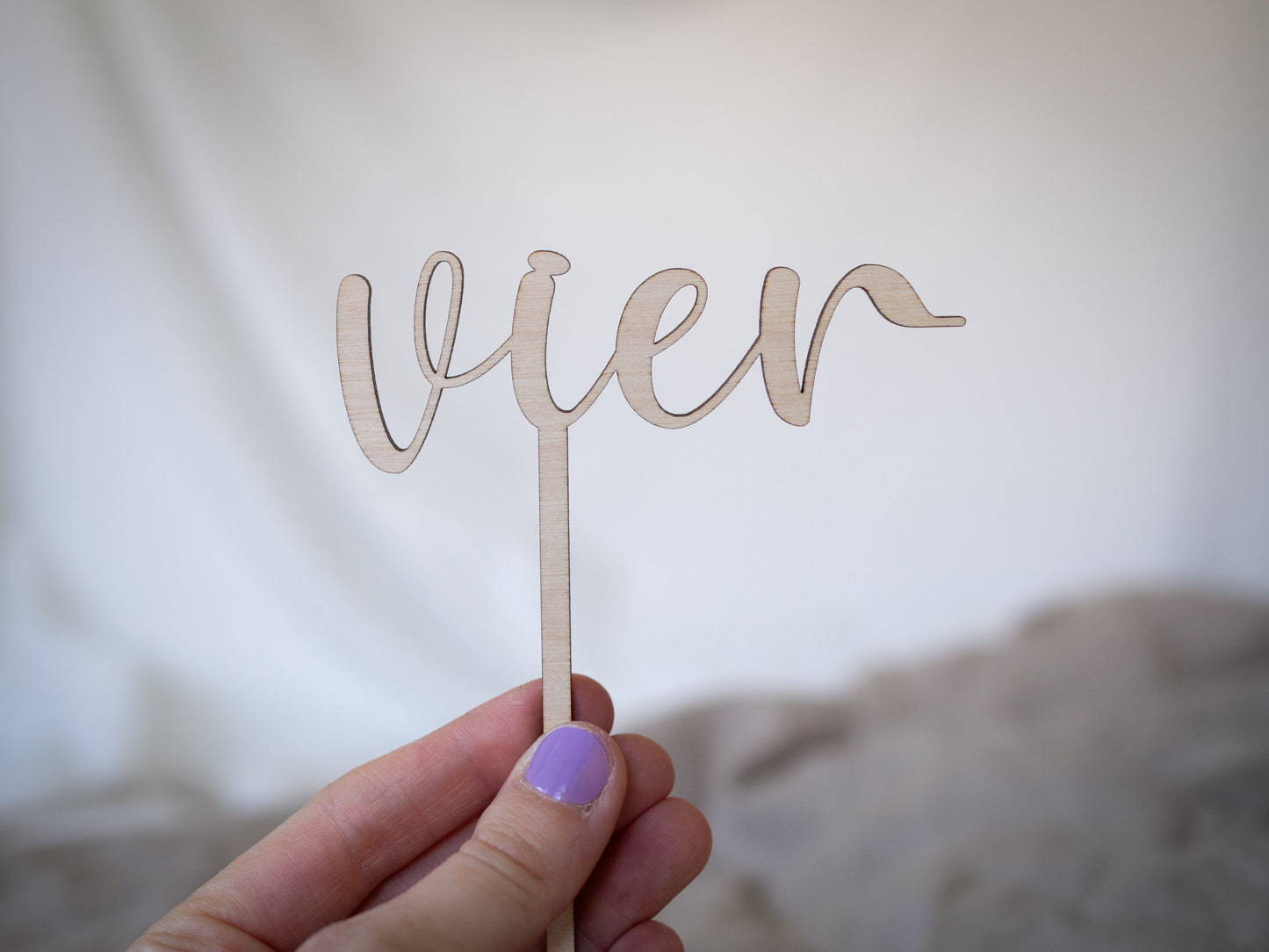 Caketopper "vier"