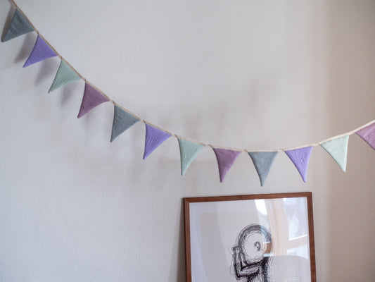 Wimpelkette flieder/mint