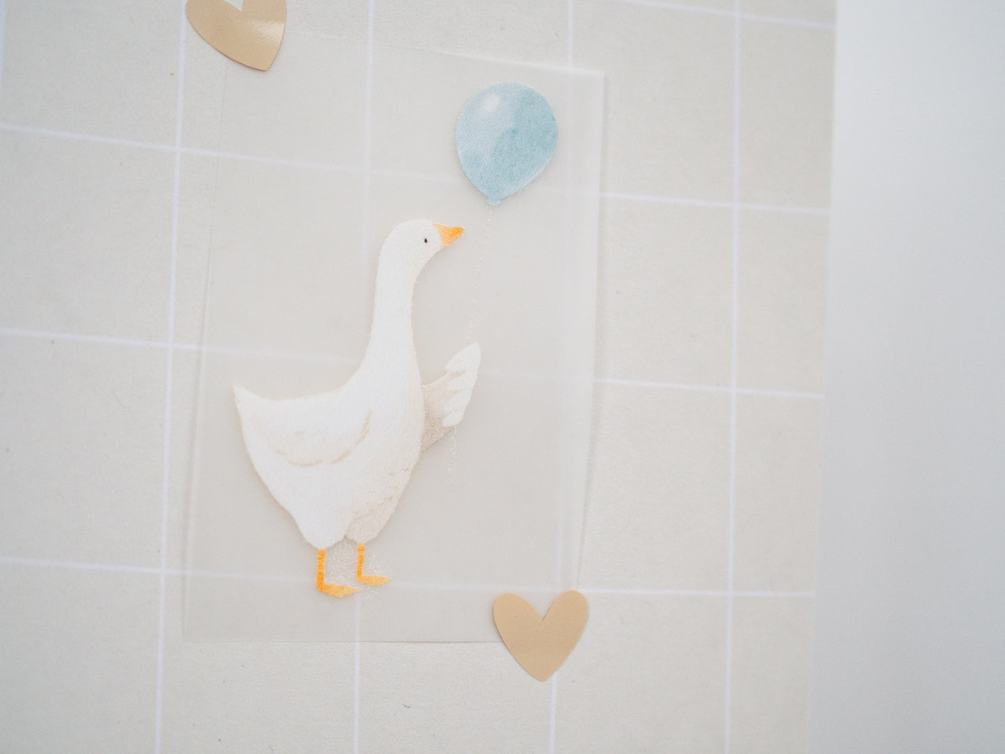 Bügelbild Gans mit Ballon