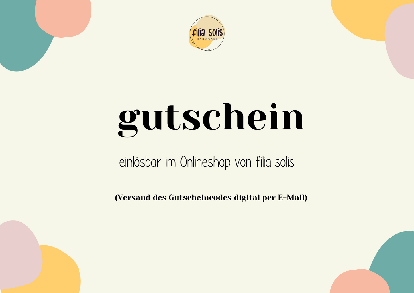 filia solis - digitaler Geschenkgutschein