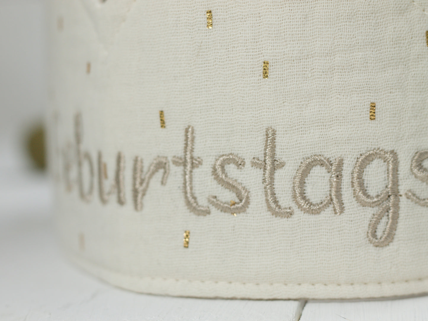 Geburtstagskrone "Geburtstagskind" Creme/Sand
