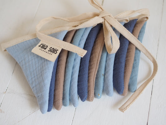 Wimpelkette blau/creme