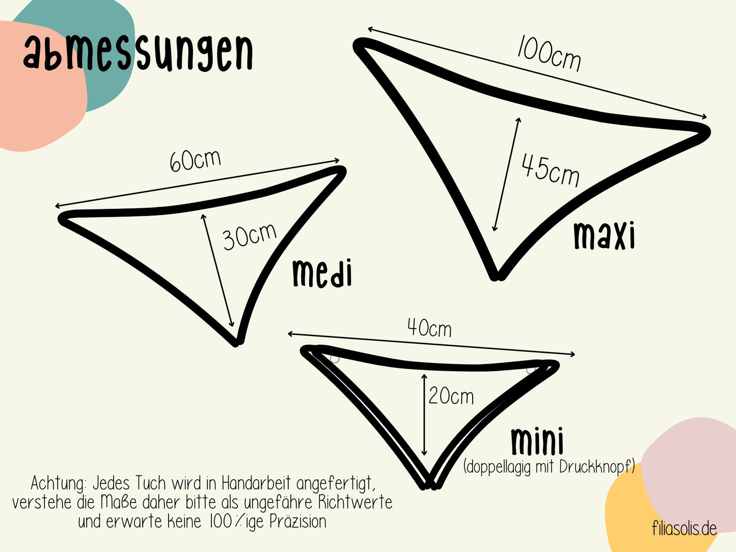 3er Set Musselintuch zum Binden