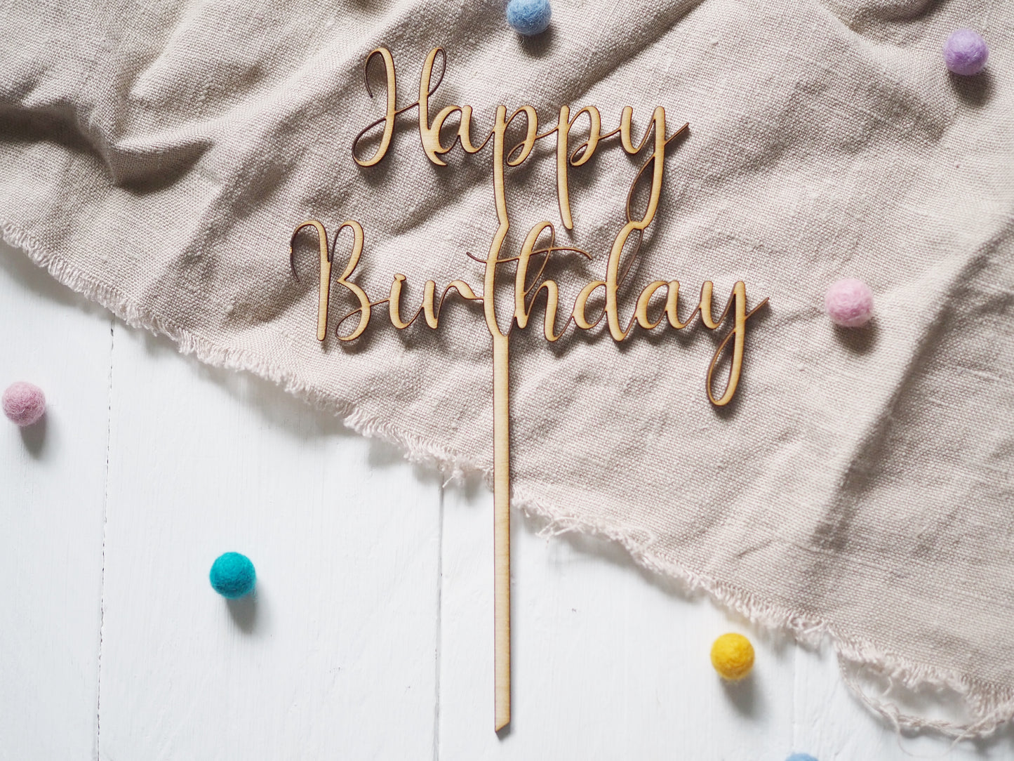 Caketopper "Happy Birthday"