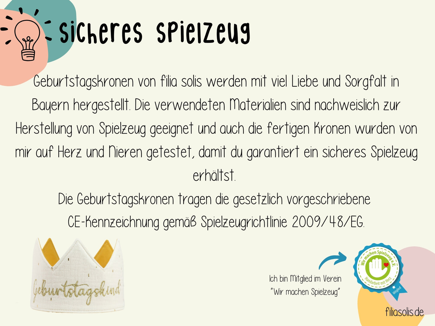 Geburtstagskrone ROSA mit Gold