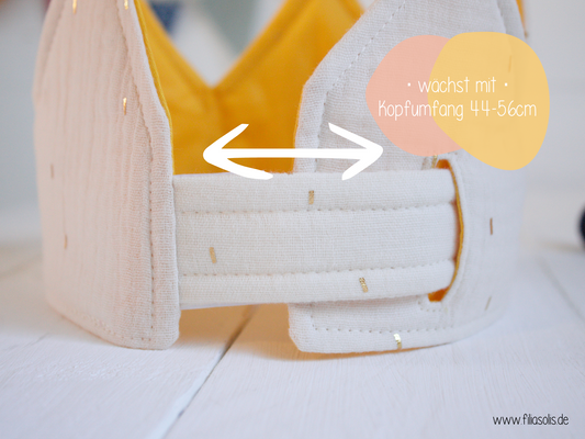 Geburtstagskrone CREME mit Gold