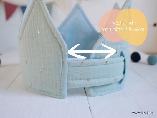 Geburtstagskrone MINT mit Gold