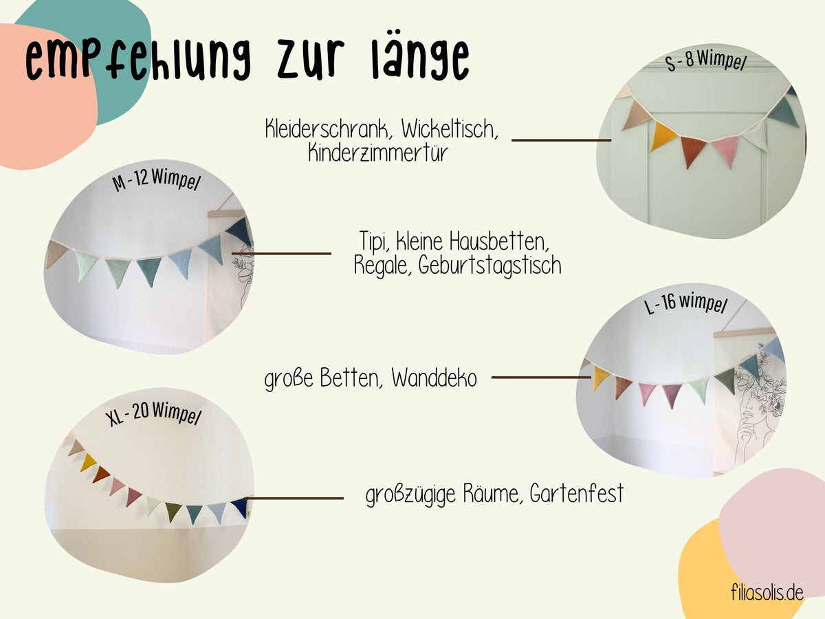 Wimpelkette flieder/mint