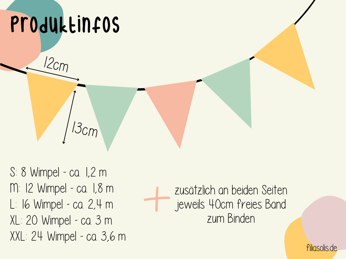 Wimpelkette flieder/mint